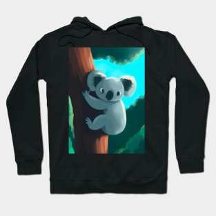 A koala hanging from a tree Hoodie